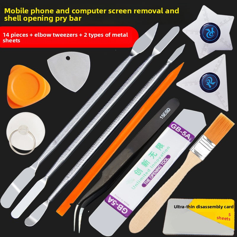 Laptop mobile phone disassembly opening tool kit pry tools repair skewer screen battery Upturned blade metal plastic crowbar tool Repair Tools