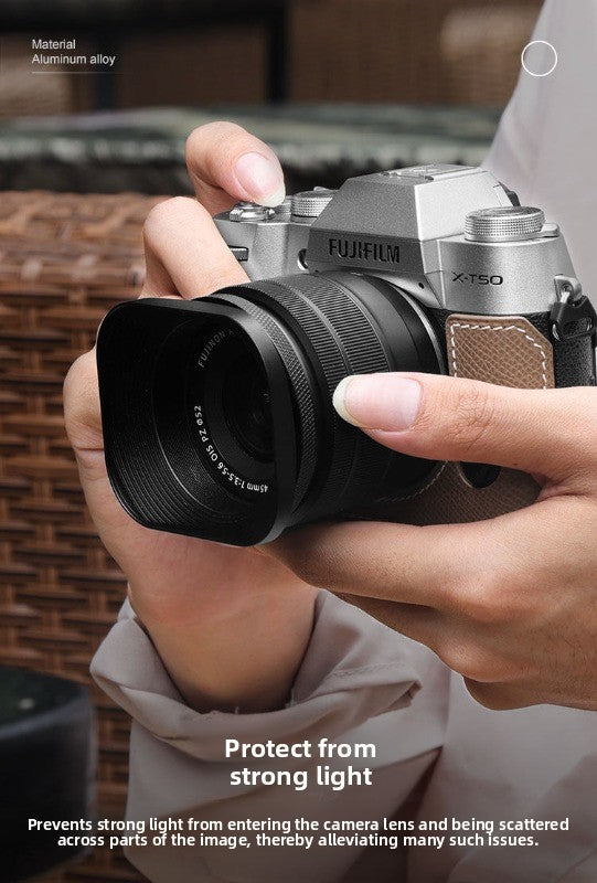 Square hood for Canon Sony Conn 16-50 Fuji 15-45/35 f2 52/43/46 mm Digital camera accessories