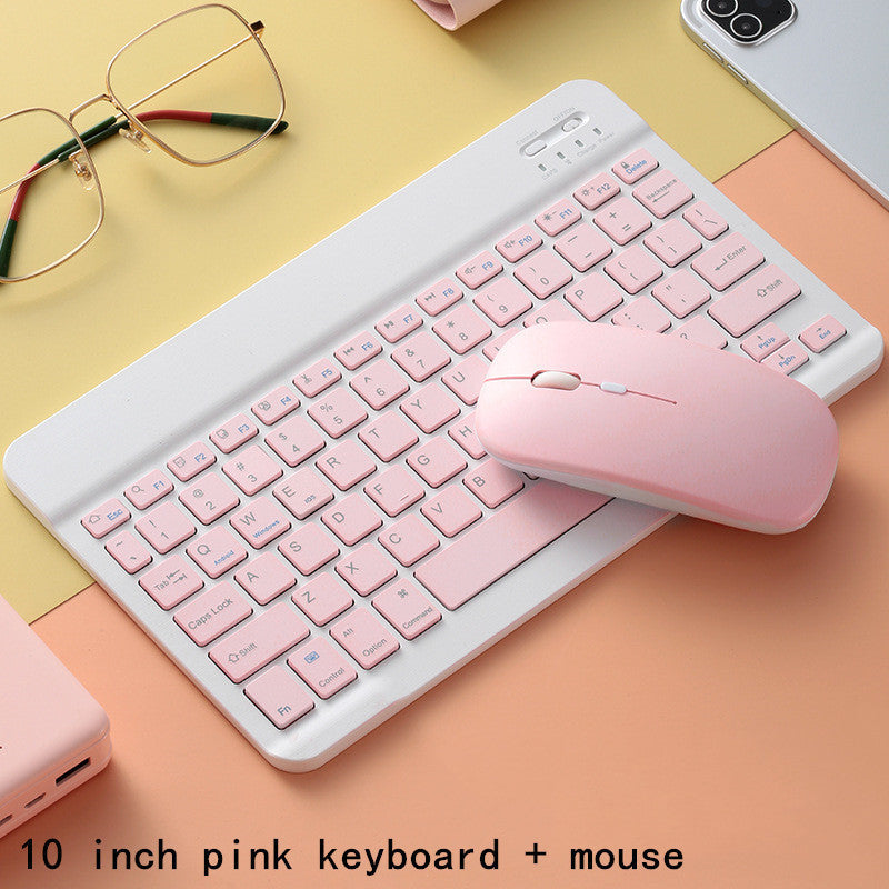 Manufacturer phablet Bluetooth keyboard mouse set Bluetooth keyboard for Apple iPad Samsung Xiaomi Huawei protective Accessories