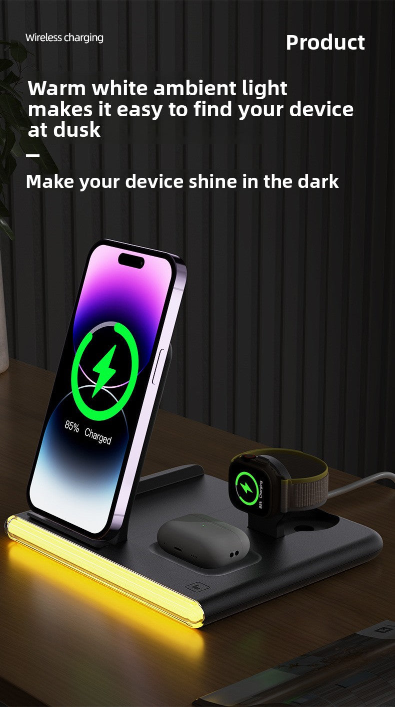 C27 3-in-1 wireless charging folding  Apple Samsung wireless charging