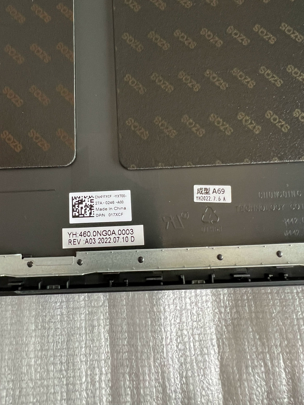 (Shipping fee not include)Dell  Latitude  3520 E3520 A cover  B cover HING   cover  17XCF