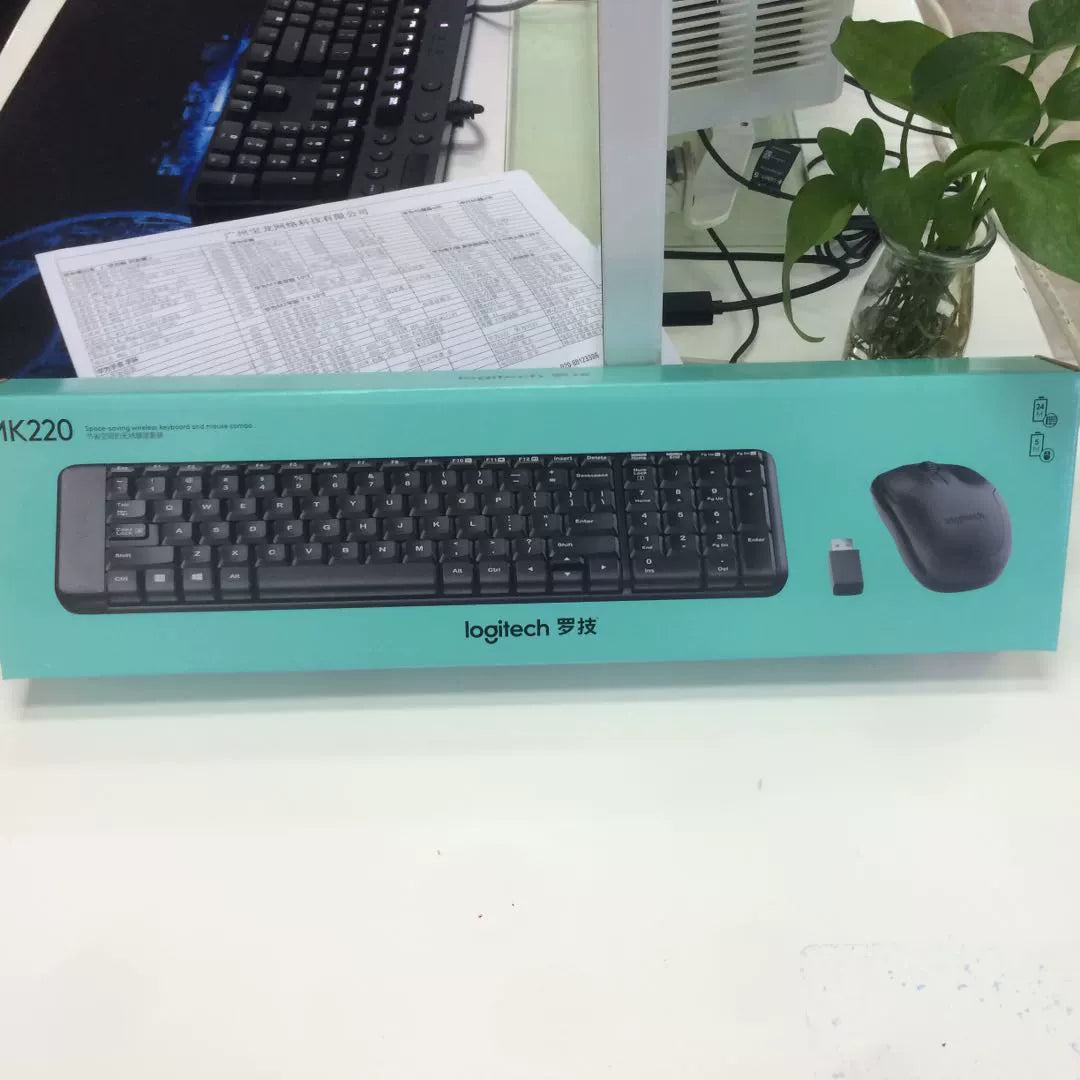 Boxed genuine, Logitech MK220 wireless keyboard and mouse set is guaranteed for 3 years