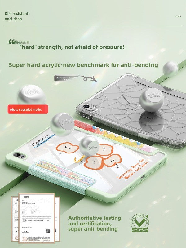 For huawei tablet case 2026 new matepad115s tablet case air12 with pen slot 2024 light and thin 11.5 inch magnetic buckle padpro anti-bend and fall se happy puppy Tablet Accessories