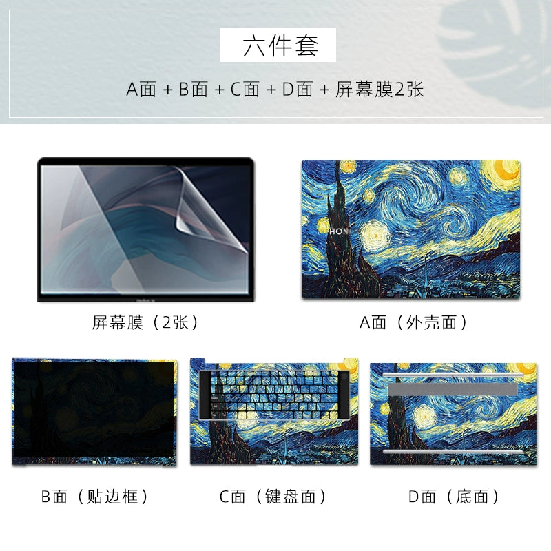 (Shipping fee not include)笔记本电脑贴纸适用于Lenovo 小新air14 ASUS 无畏pro16Dell 灵越14profor惠普战66外壳贴膜拯救者r9000phuawei 13s笔记本保护膜