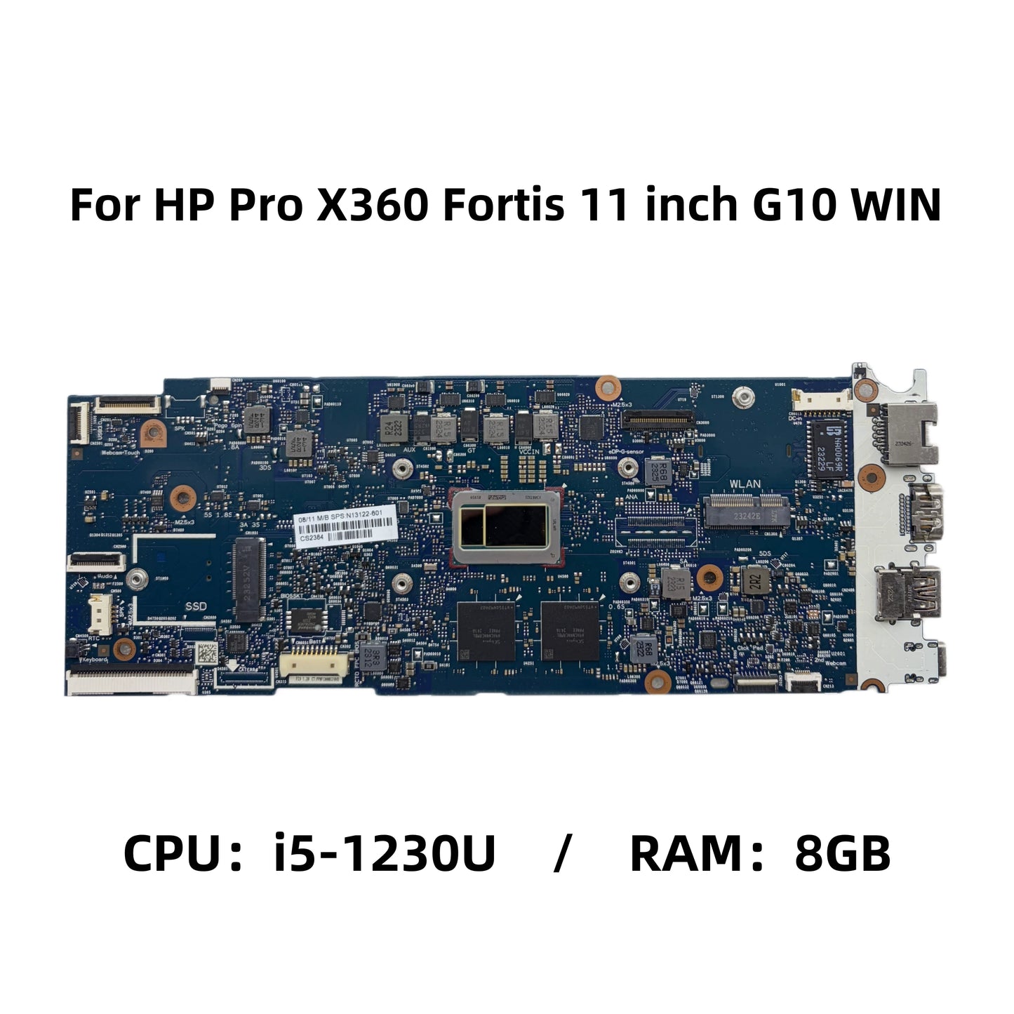 Motherboard for HP Pro X360 Fortis 11 G10 i5-1230U 8GB main system board 6050A3333001 N13122-601