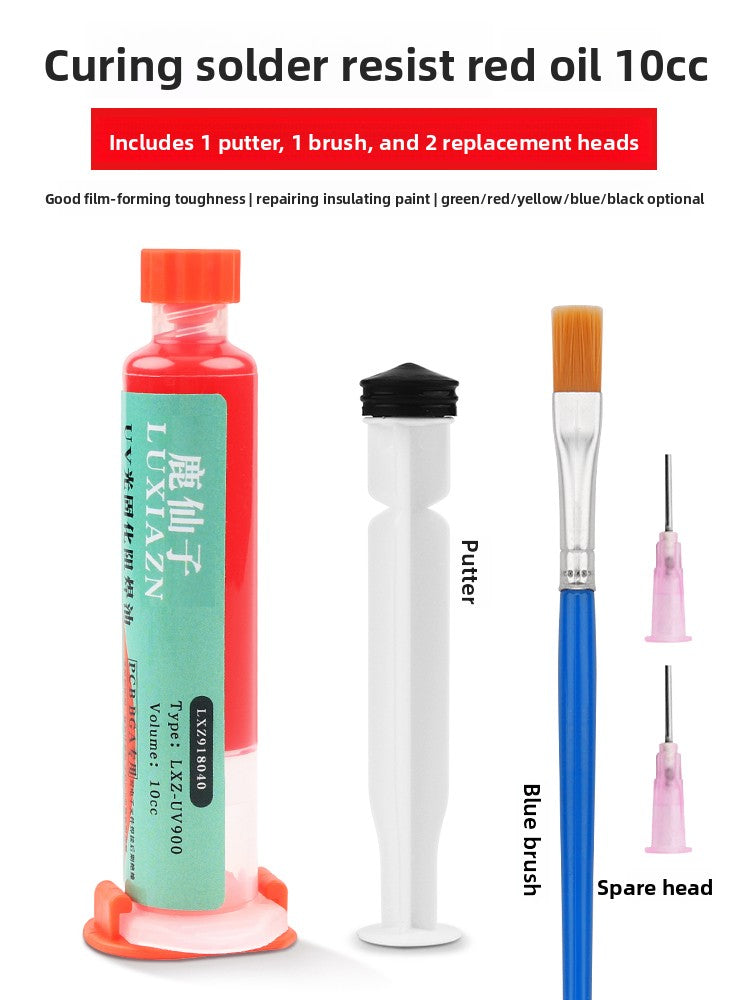 UV curing black oil for solder mask curing green oil solder mask blue oil black oil repair pcb circuit board insulating paint UV lamp Laptop Mobile Phone Repair tools