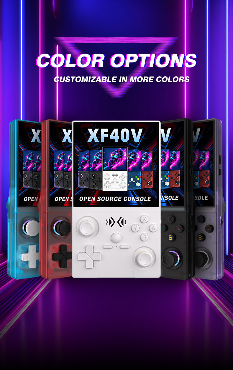 4.0 4" inch XF40V IPS HD Linux wifi 3D big joysticks RGB 4000mAh  rechargable PSP games Handheld  Player console