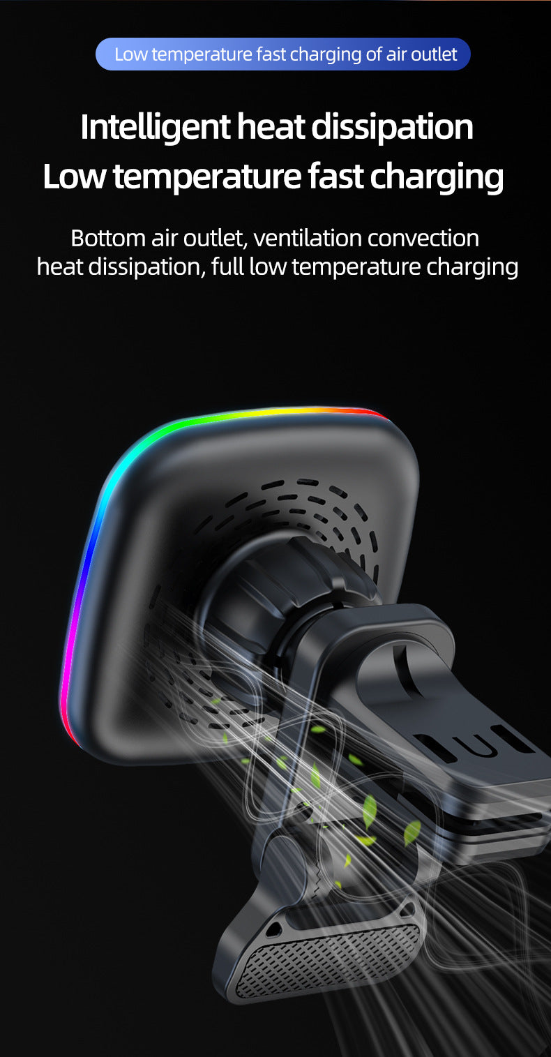 Car magnetic wireless charging 15w magnetic wireless charger, wireless magnetic attraction is suitable for Apple Android mobile phones