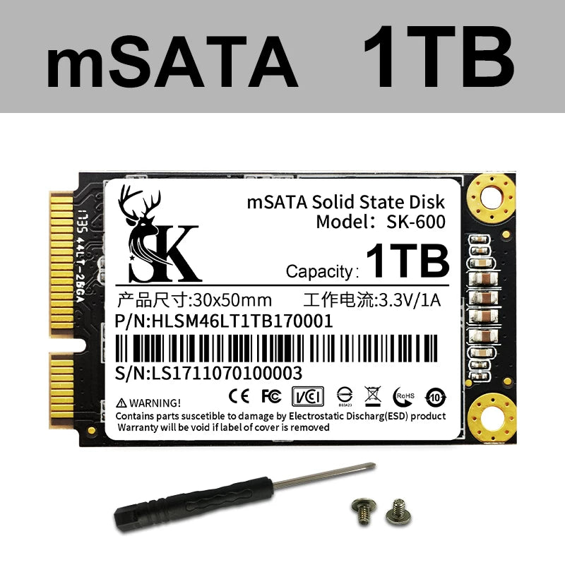 SSD SK 64G 128G 256G 512G 1T 2T msata SSD Notebook Computer Desktop PC 32GB 64GB 120GB 128GB SSD hard solid  drive disk