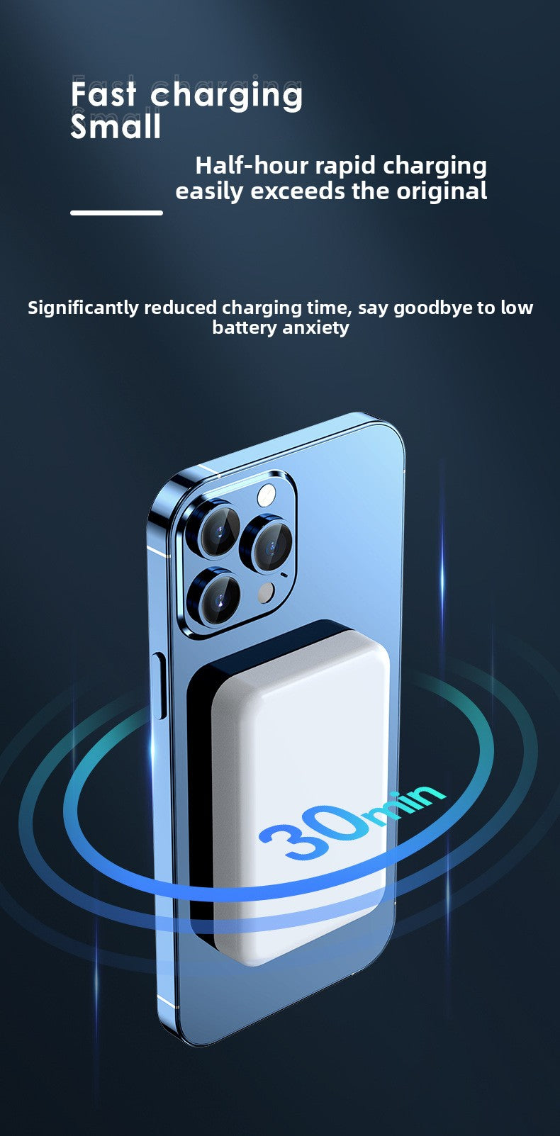 Magnetic wireless power bank 10000 mAh ultra-thin portable mobile power supply