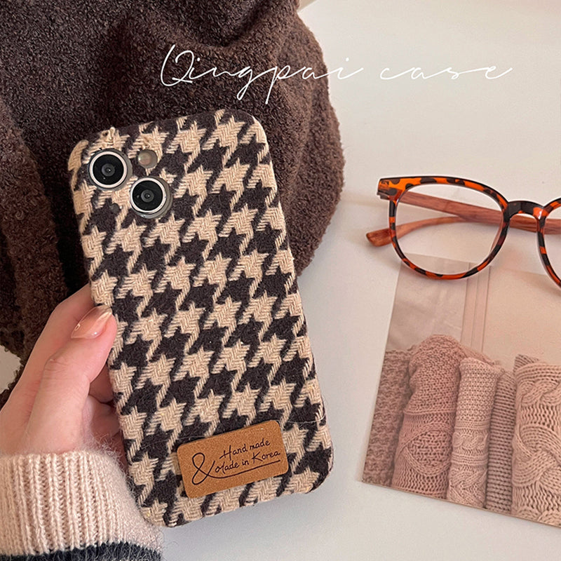 Accessories woolen brown for iPhone15 mobile phone case Apple 14 new 13 women's 12 Internet celebrities 11 trend 14promax