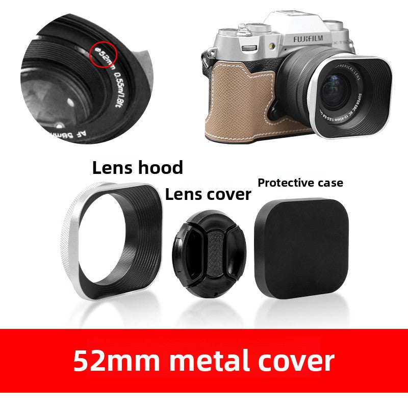 Square hood for Canon Sony Conn 16-50 Fuji 15-45/35 f2 52/43/46 mm Digital camera accessories