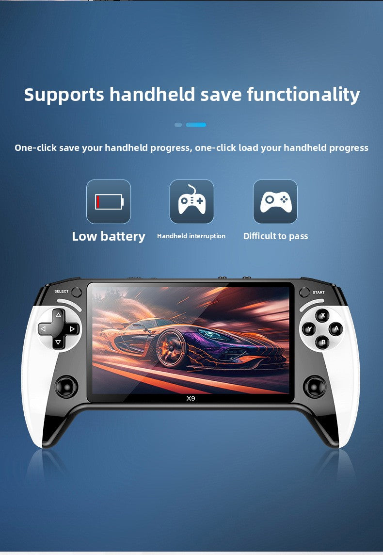 5.5" inch x9 IPS HD PSP lINUX 2000mAh type C rechargable games Handheld Game Player console supporting wireless gamepad connected