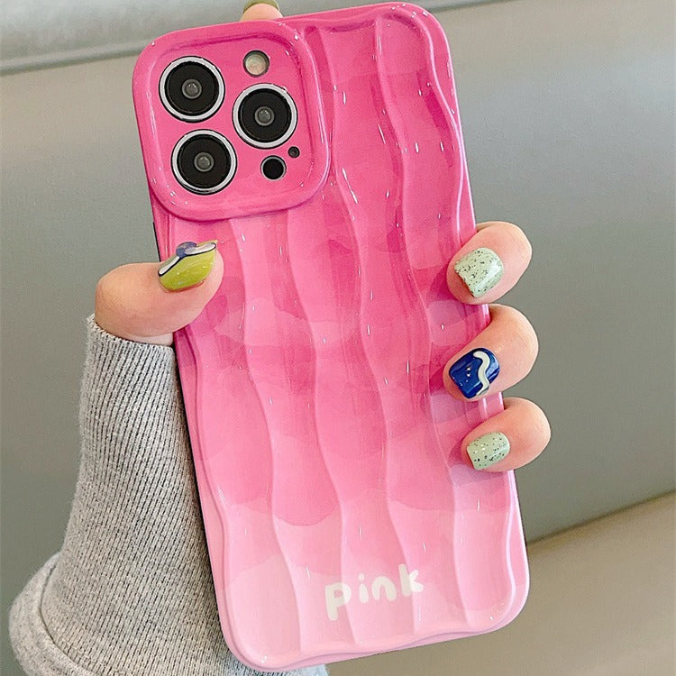 Accessories ins wind pink smudge for Apple 14 mobile phone case new iphone15promax women's 13pro silicone 11