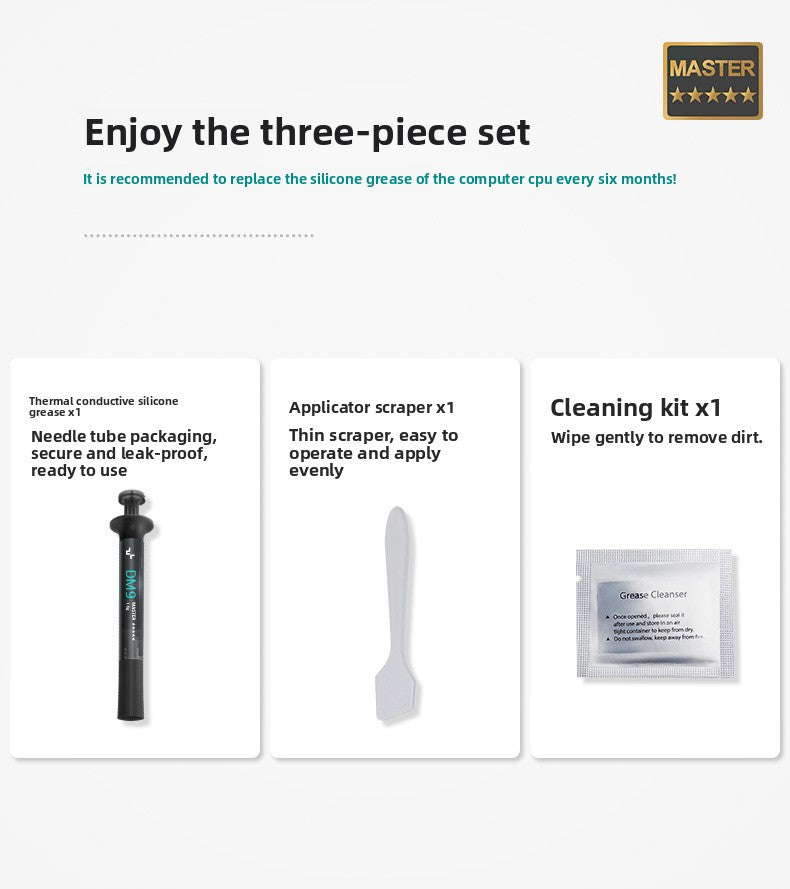 Deepcool dm9 1.5g Asasin 4 thermal paste silicone grease z4z10 silicone grease CPU thermal paste heat dissipation graphics card thermal conduction repair tools