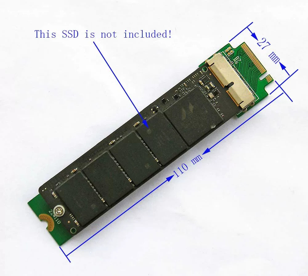 Apple 2013 2014 2015 2016 MACBOOK Air Mac Pro SSD to M.2 Adapter Card Repair Tools