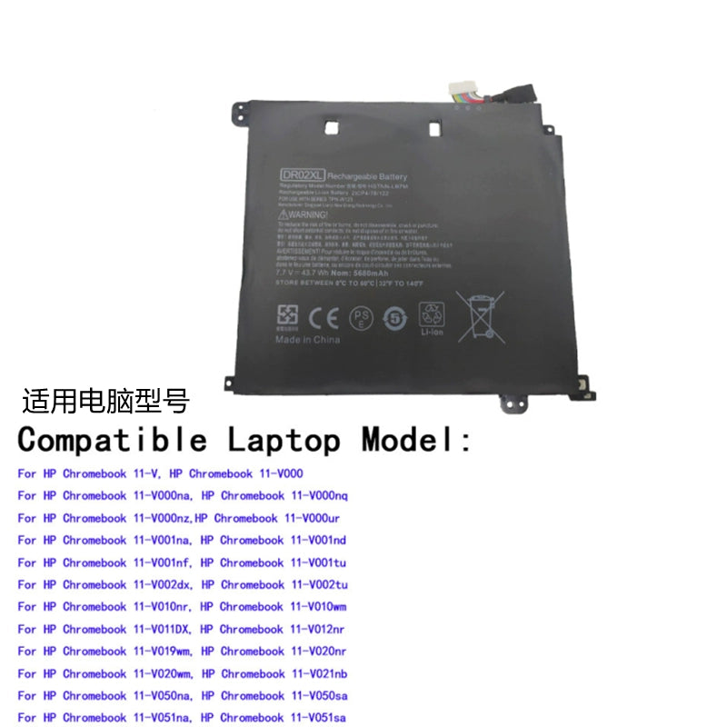 (Shipping fee not include)全新for惠普 Chromebook 11 G5 HSTNN-IB7M TPN-W123  repalcement battery  DR02XL