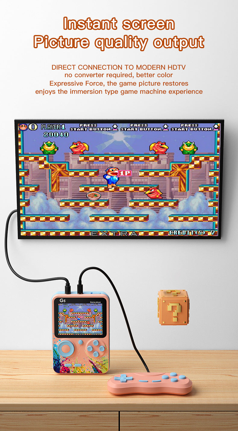 3" inch G5 500 IN 1 games Handheld Game Player console 500-in-1 classic doubles handheld game console
