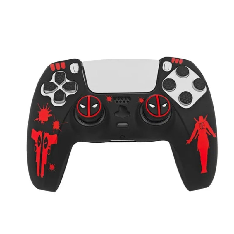 PS5 gamepad protective cover Halloween pattern element handle silicone cover non-slip and dust-proof, including 2 silicone caps