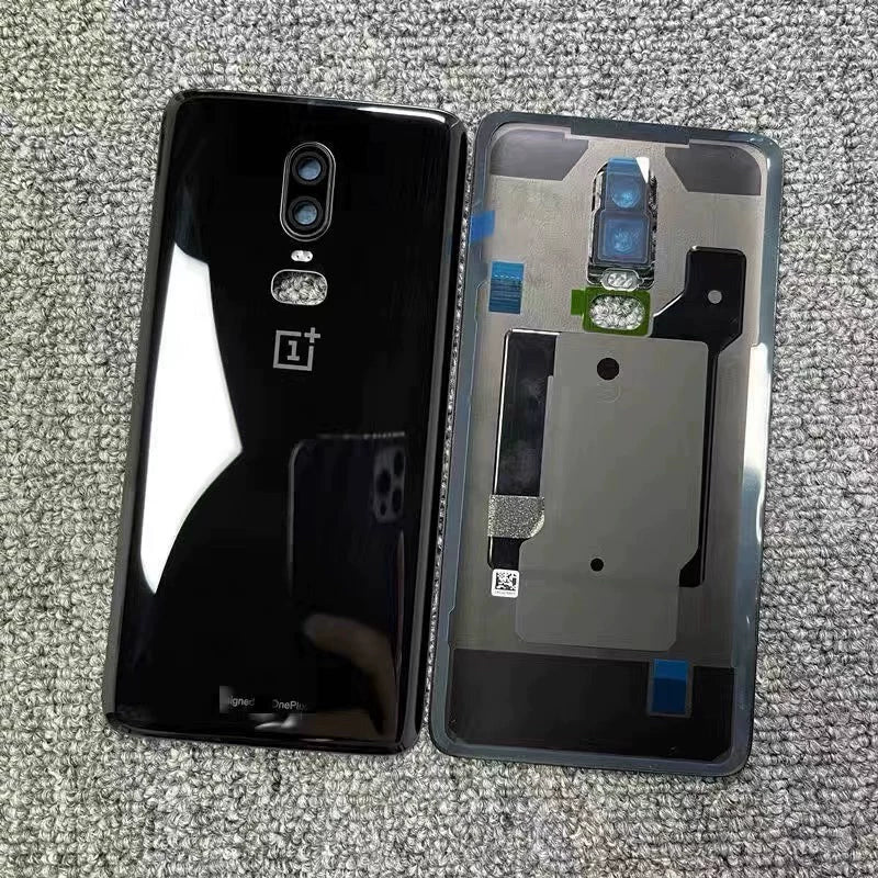 AAA+ quality For OnePlu Back Battery Cover Door Rear Glass Oneplus 6 6T 7 7T 7Pro 7TPro Battery Cover  Case With Camera Lens OnePlus phone repair parts