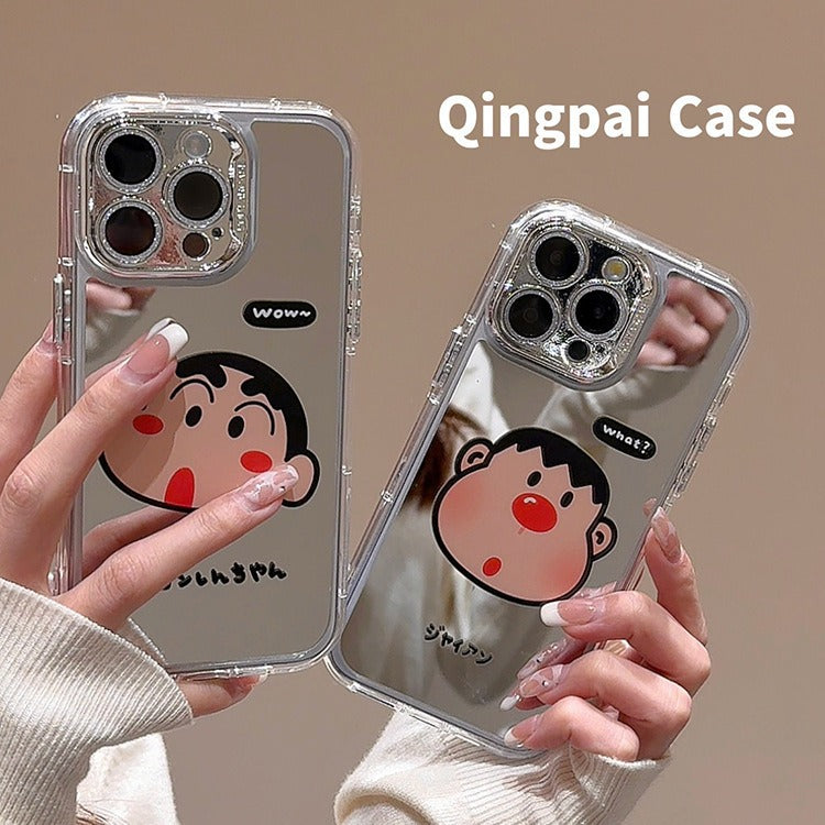 Accessories couple cartoon mirror for apple 15promax mobile phone case iphone13 new 14pro women's 12 tide