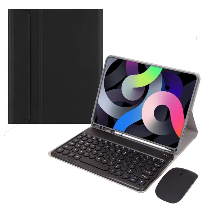 Applicable ipad10 Tablet Leather Case Bluetooth Keyboard Air4 Mouse 5 Set 10.2 Pen Slot Pro11 Protective Accessories