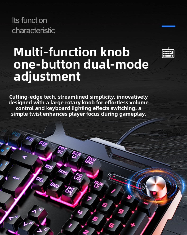 Silver Carving V2G5 Mechanical Feel Metal Keyboard Mouse Headset Three-piece Set USB Wired Gaming Computer Accessories
