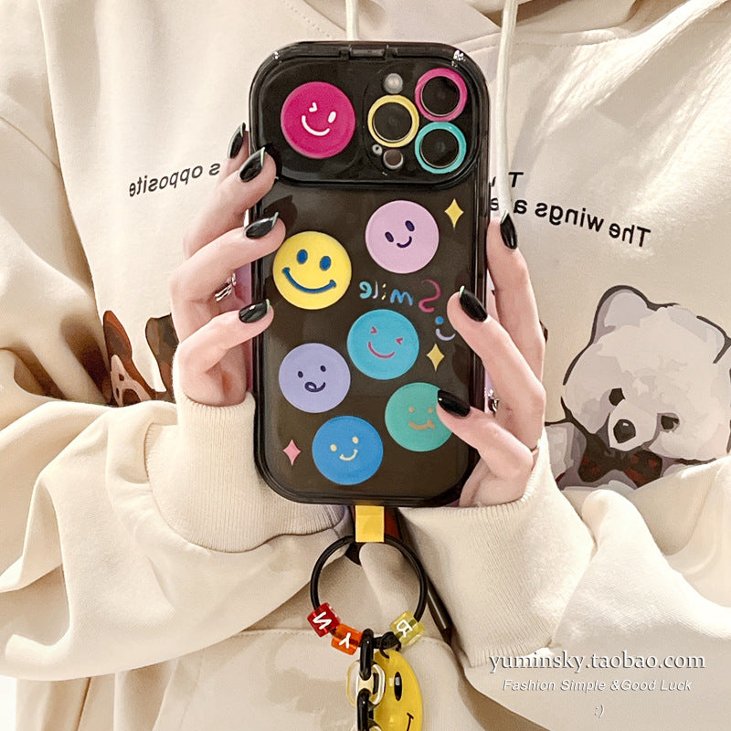 Accessories Homemade Color Smiley Face for iPhone13promax Apple 14 Phone Case 11 Mirror 12 Pendant Plus