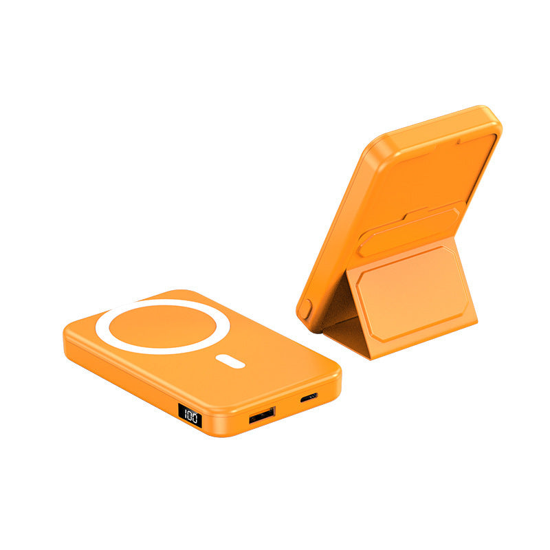 Magnetic fast charging power bank wireless with bracket mini mobile power supply