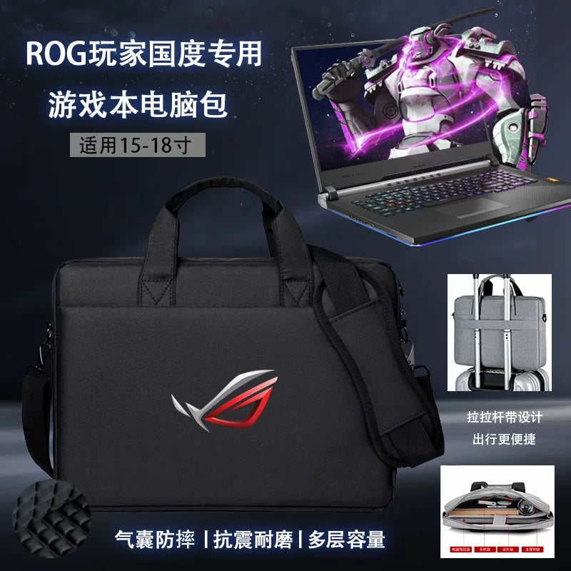14" 15.6" 16" 17.3" 18" Laptop Bag for ASUS ROG Strix SCAR 7Plus 18 16 inch ROG 17 7Plus G713P ROG Zephyrus G16/G15 Crossbody Bag Hand Shoulder Bag