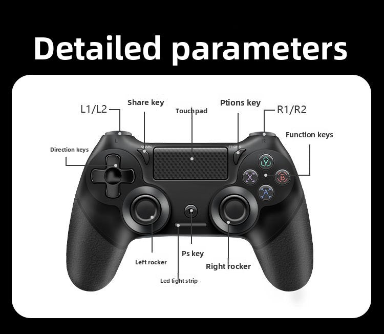 P4 wireless Bluetooth gamepad features six-axis lights that do not disconnect, are compatible with P5, and support Android P3