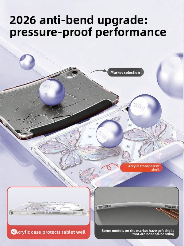 For Huawei matepad11.5 protective case 2026 new pro12.2 tablet case 115s with pen slot air12 all-inclusive For glory x10/9 anti-drop se10.4 star butterfly dance 2023 Tablet Accessories
