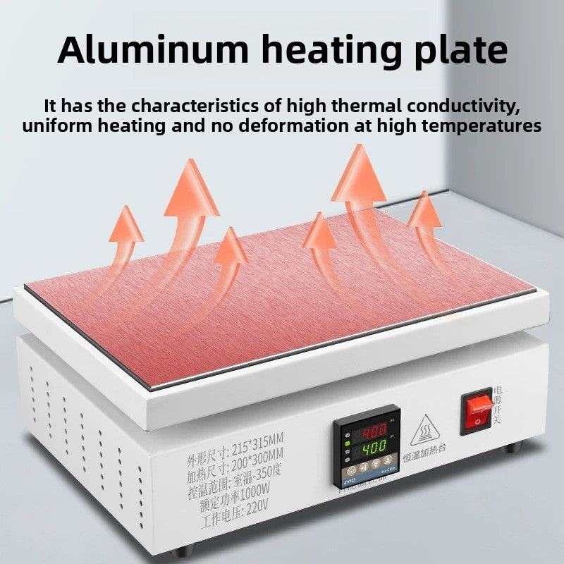 Digital display automatic preheating table heater platform mobile phone maintenance electric heating constant temperature plate led lamp bead dismantling and welding adjustable temperature Repair tools