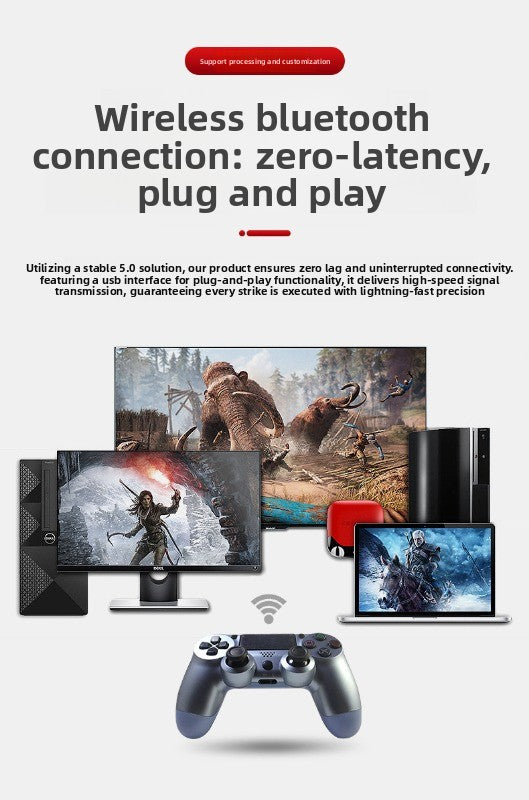 Dual-vibration wireless Bluetooth controller PS4 game controller wireless bluetooth gamepad P4 gamepad PC computer gamepad