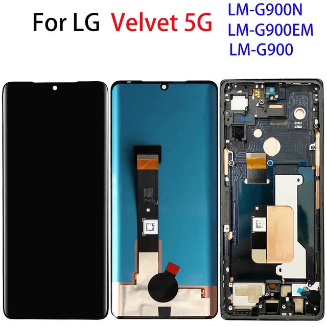 For LG G9 LCD Screen Assembly LG Velvet 5G LCD Display G9ThinQ G900N lcd touch screen WITH Frames