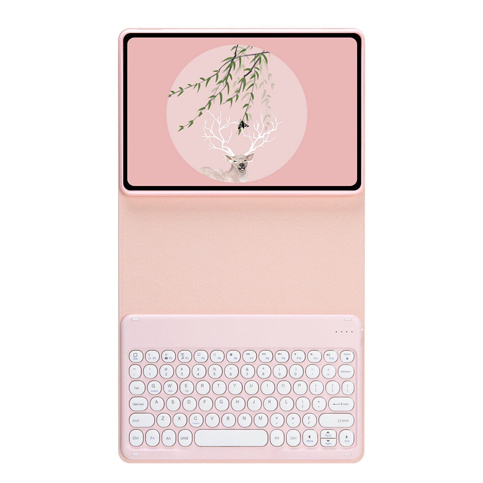 Suitable for Samsung tablet A7 Lite protective case T220/T225 round hat wireless silent Bluetooth keyboard 8.7 inch protective Accessories