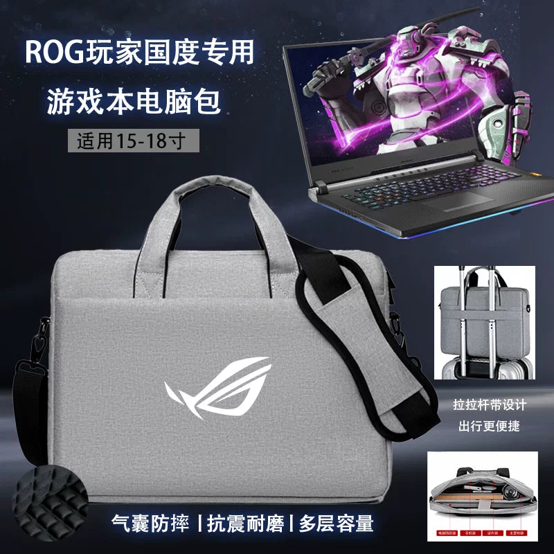 14" 15.6" 16" 17.3" 18" Laptop Bag for ASUS ROG Strix SCAR 7Plus 18 16 inch ROG 17 7Plus G713P ROG Zephyrus G16/G15 Crossbody Bag Hand Shoulder Bag