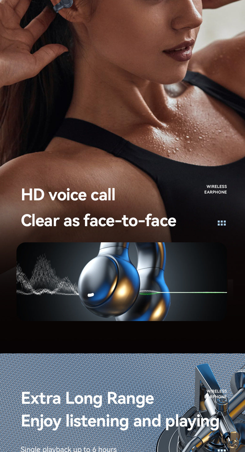 Accessories Customized M47 ear clip type bone conduction Bluetooth headset Non-in-ear sports digital long battery life headset