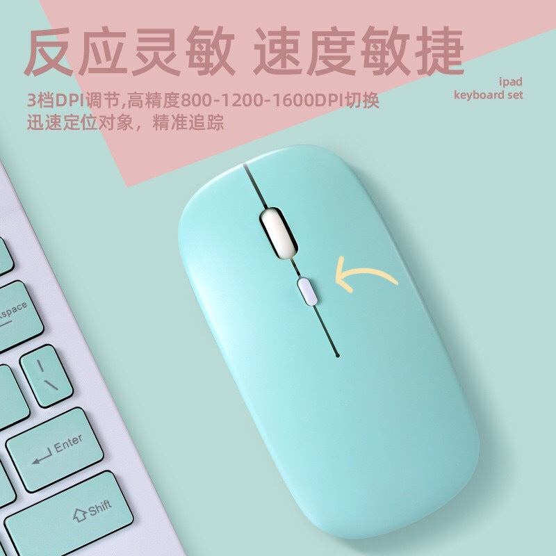 Manufacturer Macaron Wireless Charging Bluetooth Mouse for iPad Huawei Xiaomi Silent Mouse Dual Mode Mouse Protective Accessories