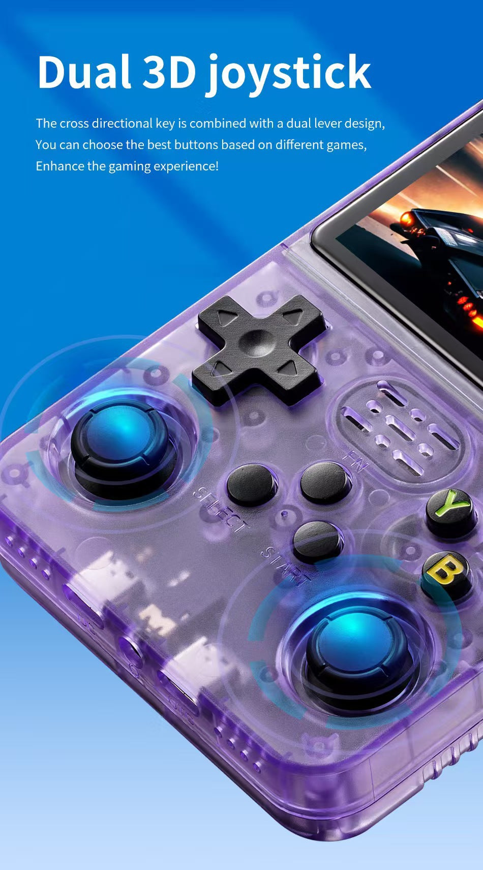 3.5" inch R36S Retro Handheld Game Console 1020mAh 64GB/128GB Portable Gaming Device with Built-in Games