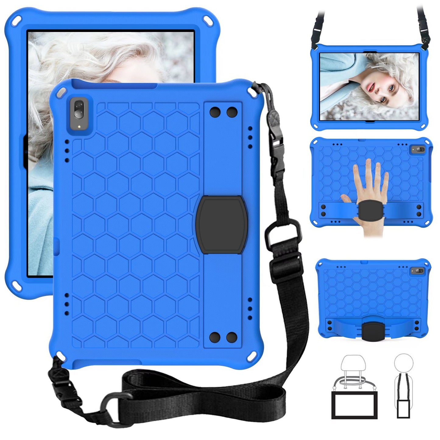 Suitable for Lenovo Tab M10 HD Tablet X306 anti-drop EVA protective case FHD Plus bracket K10 soft sleeve protective Accessories