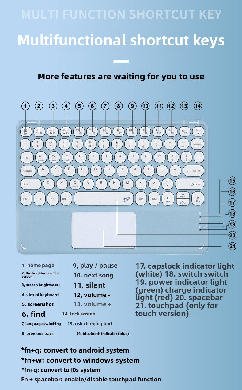 S10 Lite Touch Bluetooth Keyboard Case For Samsung Tablet S6 S7 S8 S9+ plus FE A7 A9+ S11 SM-X730 X736B Magnetic Leather Case A8 Mouse protective Accessories
