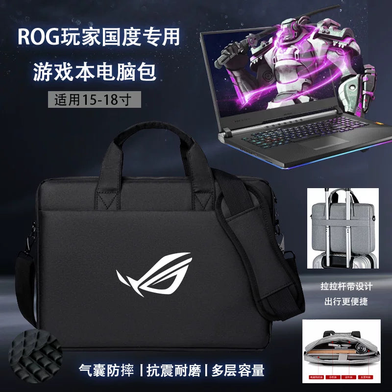 14" 15.6" 16" 17.3" 18" Laptop Bag for ASUS ROG Strix SCAR 7Plus 18 16 inch ROG 17 7Plus G713P ROG Zephyrus G16/G15 Crossbody Bag Hand Shoulder Bag
