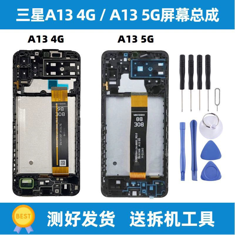 For Samsung A13 4g A135F screen assembly A13 5G A136 LCD screen display with frame inside and outside