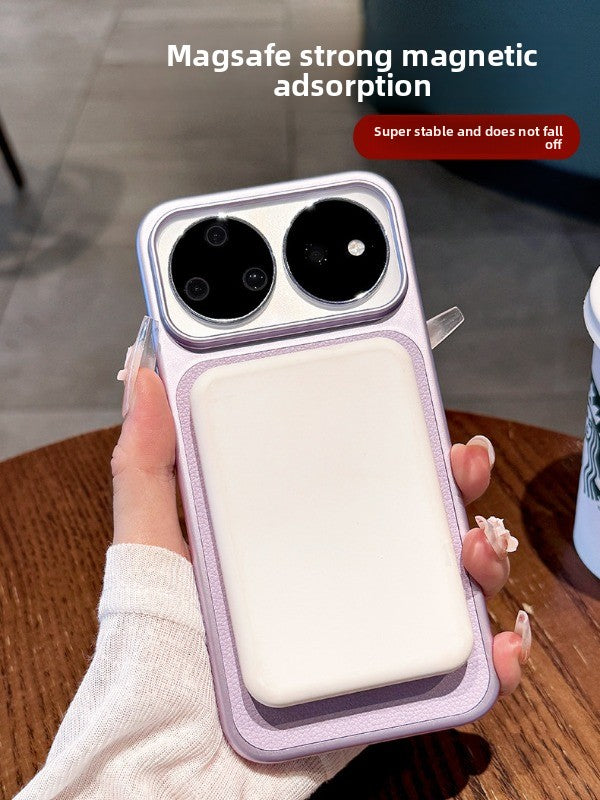 For Huawei Nova16pro mobile phone case, the new 16ultra protective case, ultra-thin lychee leather all-inclusive anti-drop 15ultra magnetic suction women's high-end soft edge hard case Phone Accessories
