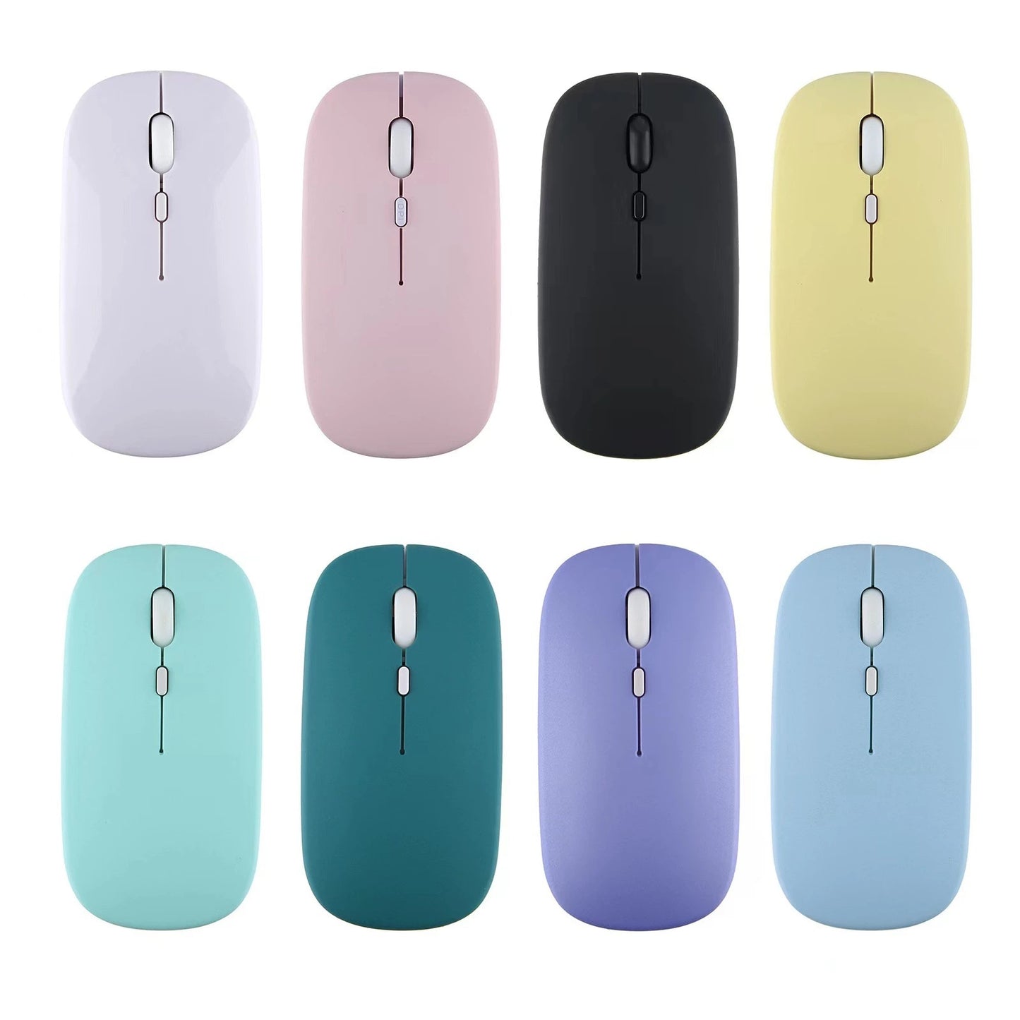 New Wireless Charging Mouse Mute Bluetooth Mouse Notebook Tablet Candy Color 2.4G Dual Mode USB Mouse protective Accessories