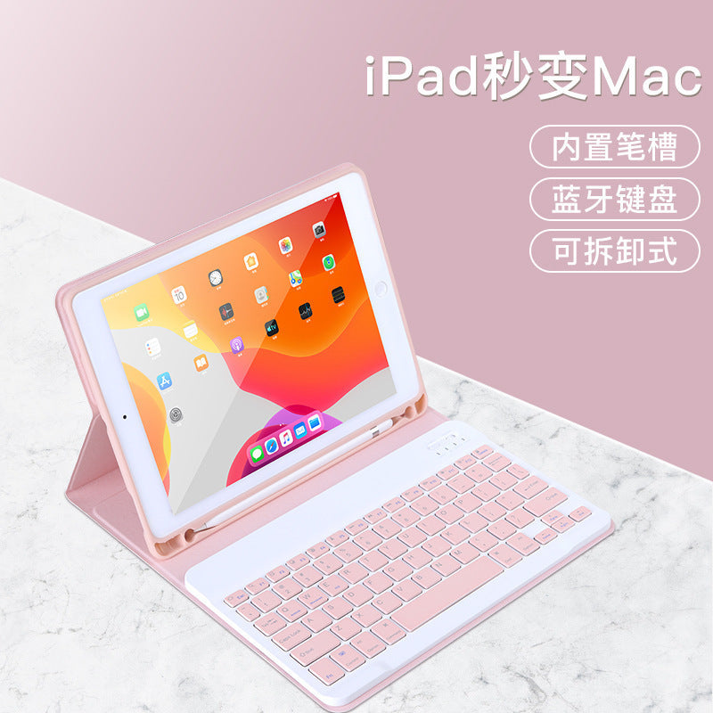 Applicable iPad10th generation Apple Pro11 touch Bluetooth keyboard case mini6 candy 10.2 pen slot leather case protective Accessories