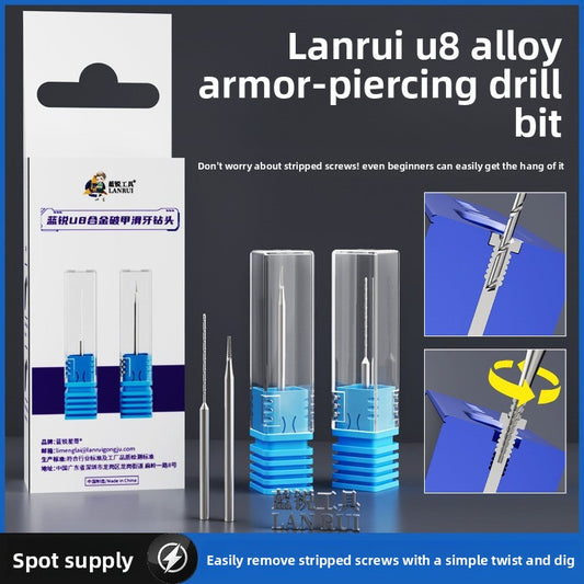 Lanrui U8 drill bit, sliding tooth screw out, broken wire at the tail of the mobile phone, alloy armor breaking, sliding tooth drill bit remover