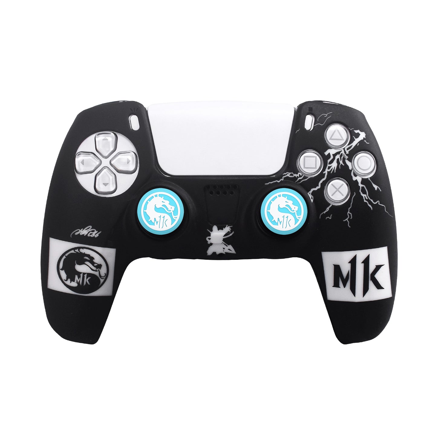 PS5 gamepad protective cover Halloween pattern element handle silicone cover non-slip and dust-proof, including 2 silicone caps