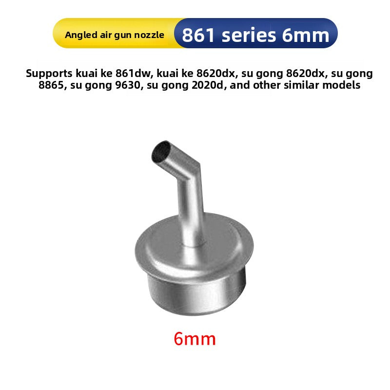 Universal air nozzle 861/2008/850 Elbow Oblique mouth Straight mouth Straight wind Round air gun nozzle Mobile phone special air gun nozzle Phone Repair tools